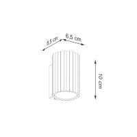 Wandlampe Up Down Aluminium Ultramarin GU10 B:8,5cm