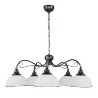 Hängelampe Braun antik Jugendstil Esstisch 5xE27