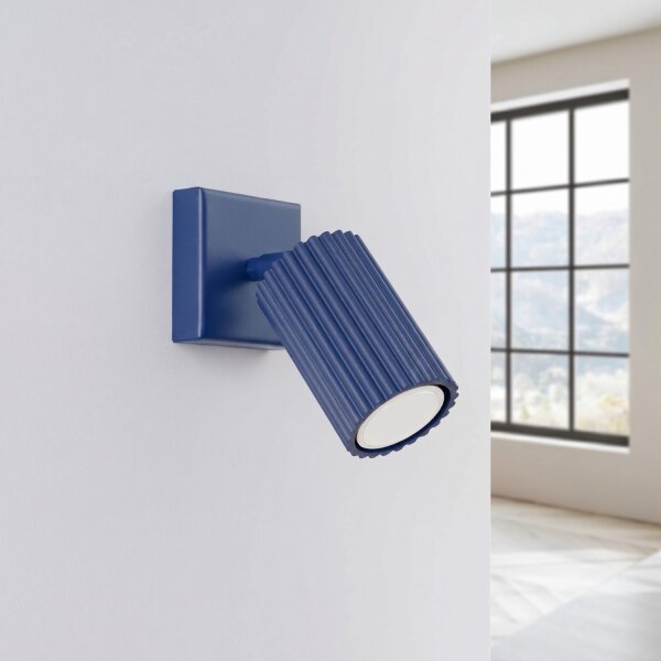 Wandlampe schwenkbar Aluminium Ultramarin GU10 H:16cm