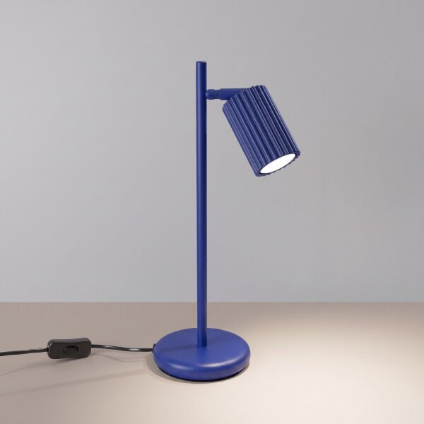 Tischlampe schwenkbar Aluminium Ultramarin GU10 19,5cm