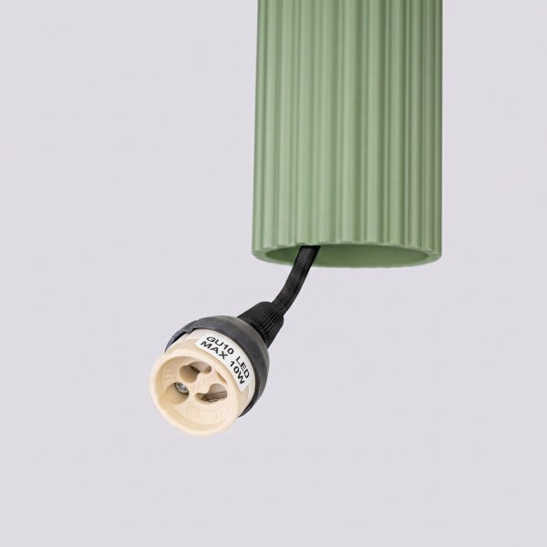 Hängelampe verstellbar Aluminium Salbei GU10 L:19,5cm