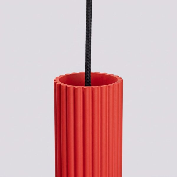 Hängelampe höhenverstellbar Aluminium Rot GU10 L:19,5cm