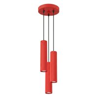 H&auml;ngelampe h&ouml;henverstellbar Aluminium Rot GU10...