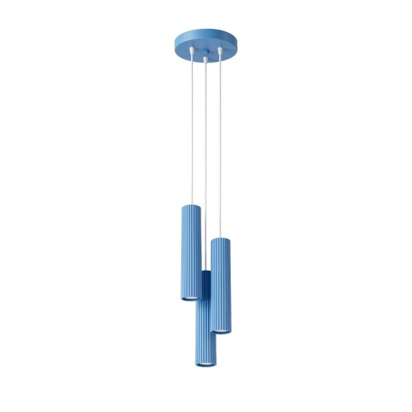 Hängelampe verstellbar Aluminium Hellblau GU10 L:19,5cm