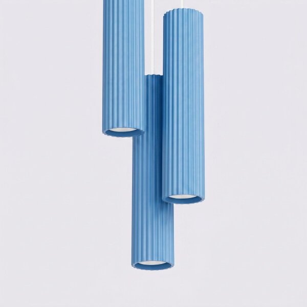 Hängelampe verstellbar Aluminium Hellblau GU10 L:19,5cm
