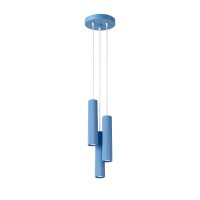 H&auml;ngelampe verstellbar Aluminium Hellblau GU10 L:19,5cm