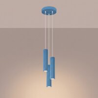 Hängelampe verstellbar Aluminium Hellblau GU10 L:19,5cm