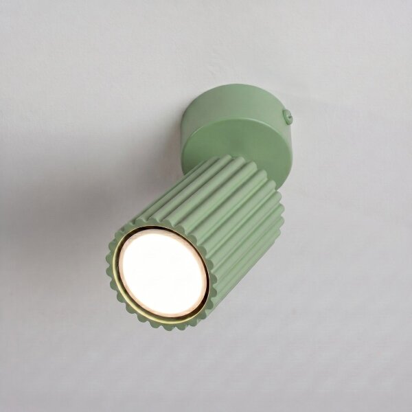 Deckenspot schwenkbar Aluminium Salbei GU10 B:6,5cm