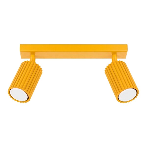 Deckenspot schwenkbar drehbar Aluminium Gelb GU10 30cm