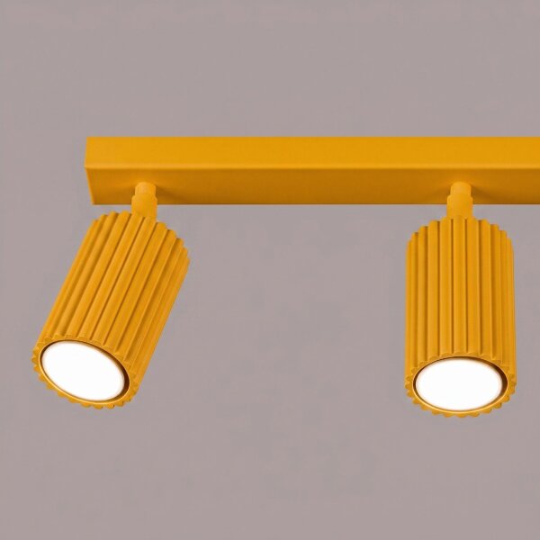 Deckenspot schwenkbar drehbar Aluminium Gelb GU10 45cm