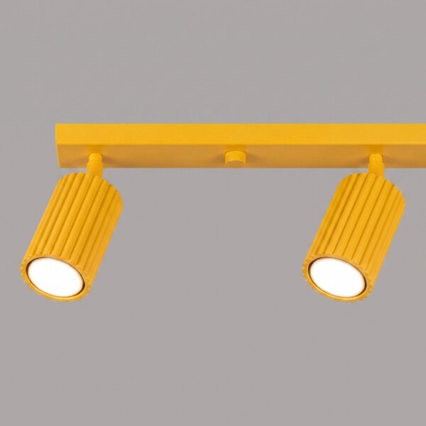Deckenspot schwenkbar drehbar Aluminium Gelb GU10 117cm