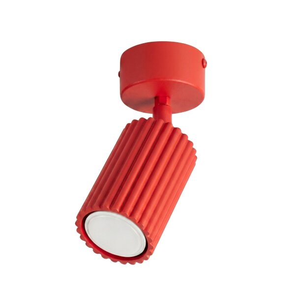 Deckenspot schwenkbar drehbar Aluminium Rot GU10 6,5cm