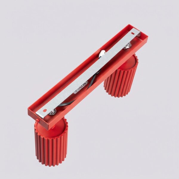 Deckenspot schwenkbar drehbar Aluminium Rot GU10 L:30cm