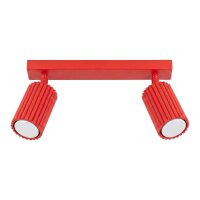 Deckenspot schwenkbar drehbar Aluminium Rot GU10 L:30cm