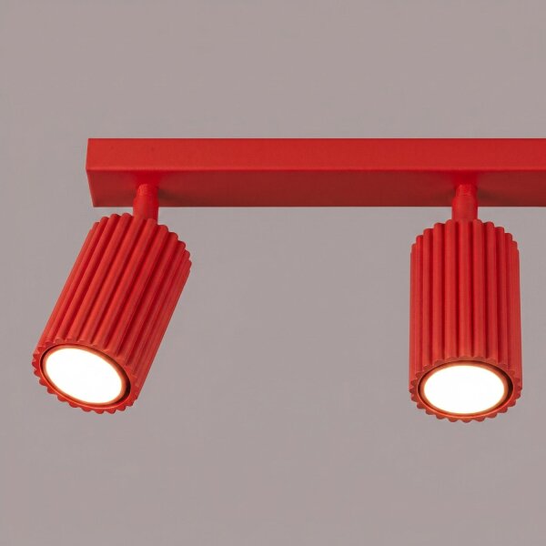 Deckenspot schwenkbar drehbar Aluminium Rot GU10 L:45cm