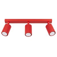 Deckenspot schwenkbar drehbar Aluminium Rot GU10 L:45cm