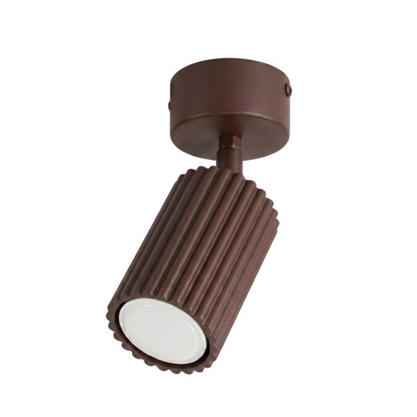 Deckenspot schwenkbar Aluminium Braun GU10 B:6,5cm