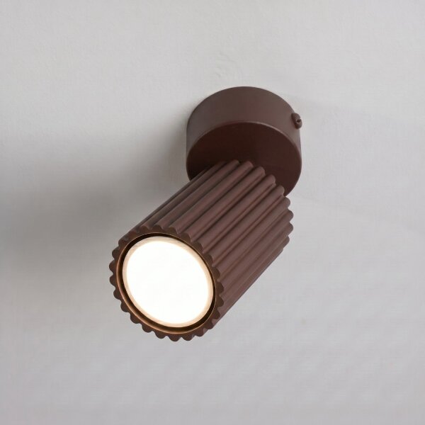 Deckenspot schwenkbar Aluminium Braun GU10 B:6,5cm