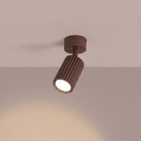 Deckenspot schwenkbar Aluminium Braun GU10 B:6,5cm