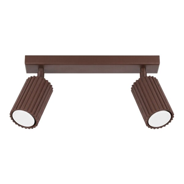 Deckenspot schwenkbar drehbar Aluminium Braun GU10 30cm