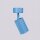 Deckenspot schwenkbar Aluminium Hellblau GU10 B:6,5cm