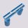 Deckenspot schwenkbar Aluminium Hellblau GU10 L:30cm