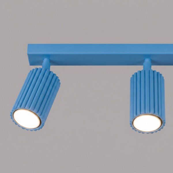 Deckenspot schwenkbar Aluminium Hellblau GU10 L:45cm