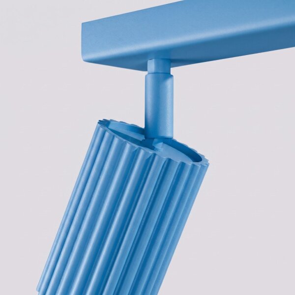 Deckenspot schwenkbar Aluminium Hellblau GU10 L:45cm