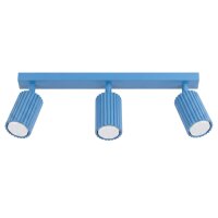 Deckenspot schwenkbar Aluminium Hellblau GU10 L:45cm