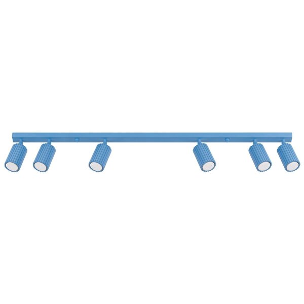 Deckenspot schwenkbar Aluminium Hellblau GU10 L:117cm