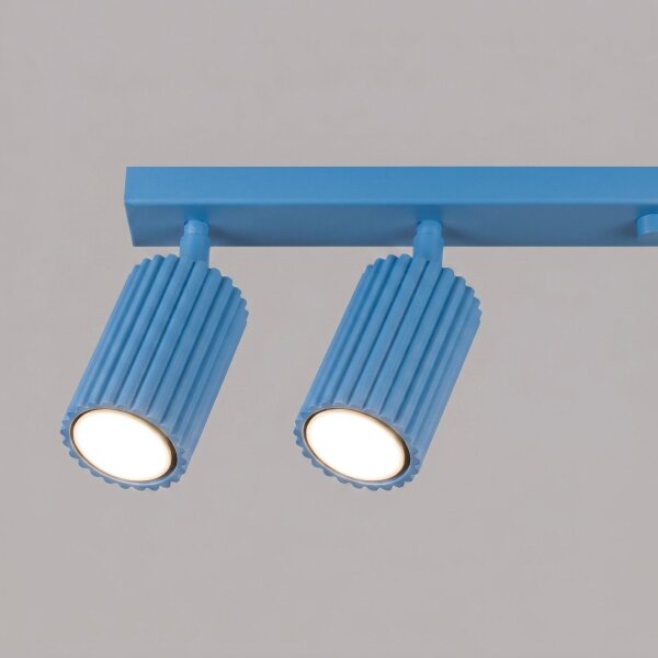 Deckenspot schwenkbar Aluminium Hellblau GU10 L:117cm