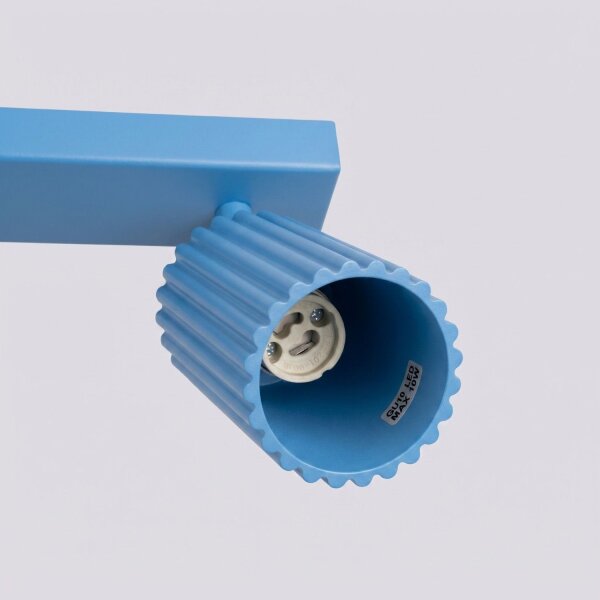 Deckenspot schwenkbar Aluminium Hellblau GU10 L:117cm
