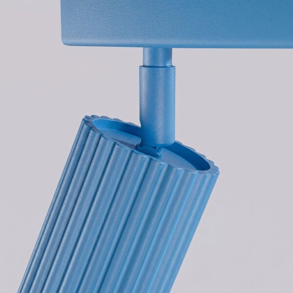 Deckenspot schwenkbar Aluminium Hellblau GU10 L:117cm