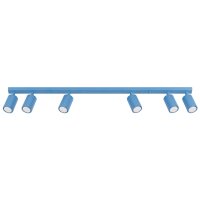 Deckenspot schwenkbar Aluminium Hellblau GU10 L:117cm