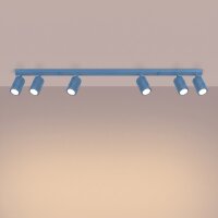 Deckenspot schwenkbar Aluminium Hellblau GU10 L:117cm