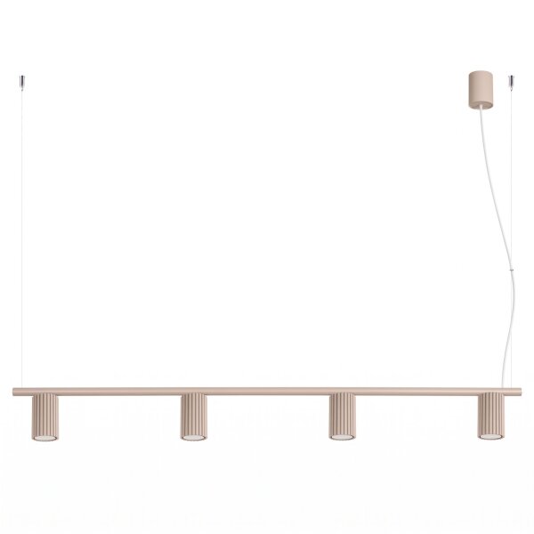 Hängelampe höhenverstellbar Aluminium Taupe GU10 122cm
