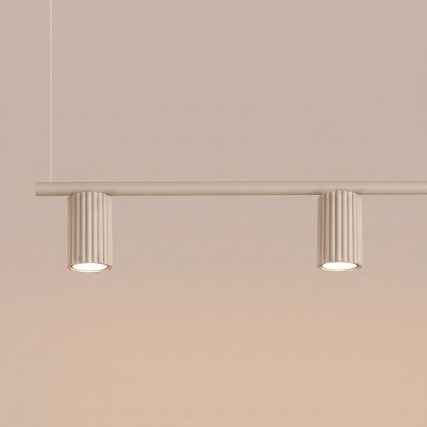 Hängelampe höhenverstellbar Aluminium Taupe GU10 122cm