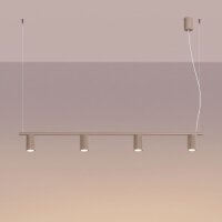 Hängelampe höhenverstellbar Aluminium Taupe...
