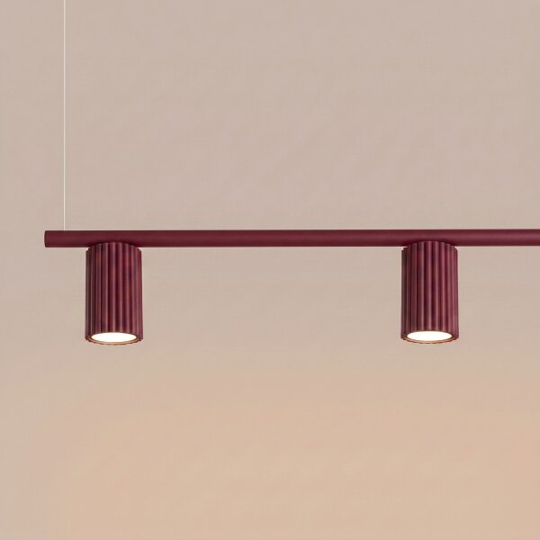 Hängelampe verstellbar Aluminium Burgund GU10 L:122cm