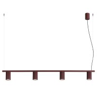 H&auml;ngelampe verstellbar Aluminium Burgund GU10 L:122cm