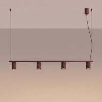 Hängelampe verstellbar Aluminium Burgund GU10 L:122cm