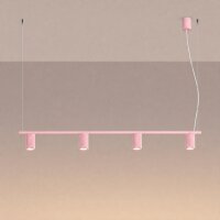 Hängelampe höhenverstellbar Aluminium Rosa GU10...