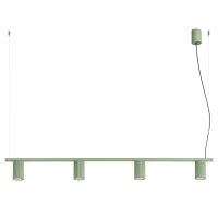 H&auml;ngelampe h&ouml;henverstellbar Aluminium Salbei GU10 122cm