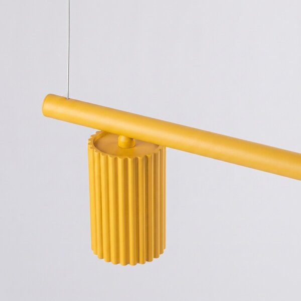 Hängelampe höhenverstellbar Aluminium Gelb GU10 L:122cm