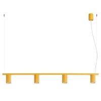 H&auml;ngelampe h&ouml;henverstellbar Aluminium Gelb GU10 L:122cm