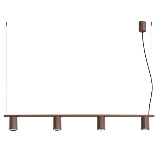 Hängelampe höhenverstellbar Aluminium Braun GU10 122cm