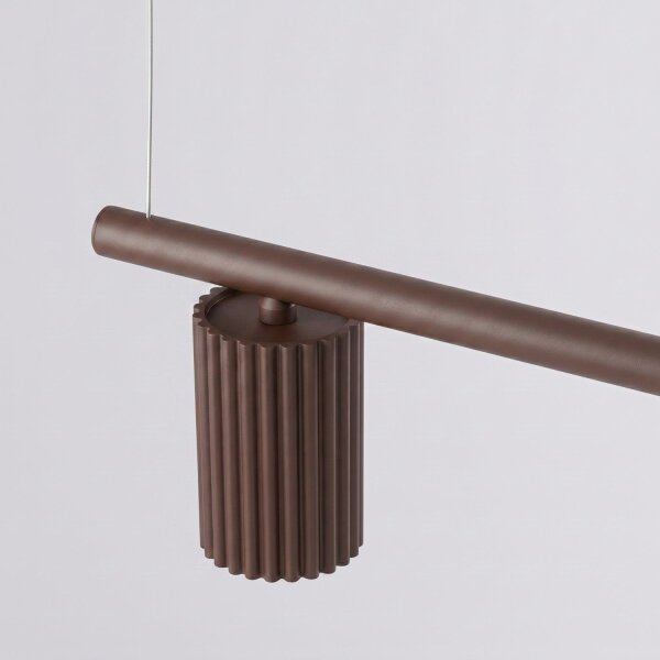 Hängelampe höhenverstellbar Aluminium Braun GU10 122cm