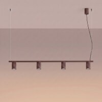 Hängelampe höhenverstellbar Aluminium Braun...