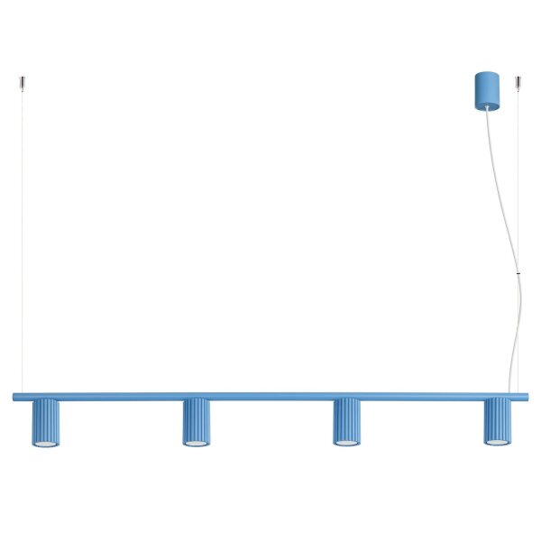 Hängelampe verstellbar Aluminium Hellblau GU10 L:122cm