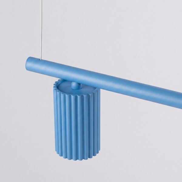 Hängelampe verstellbar Aluminium Hellblau GU10 L:122cm